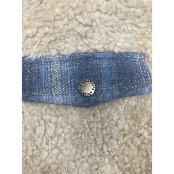 *PENDLETON Jacket Womens Medium Sherpa Fleece Full Zip Plaid Lining Fuzzy Coat - Picture 6 of 8
